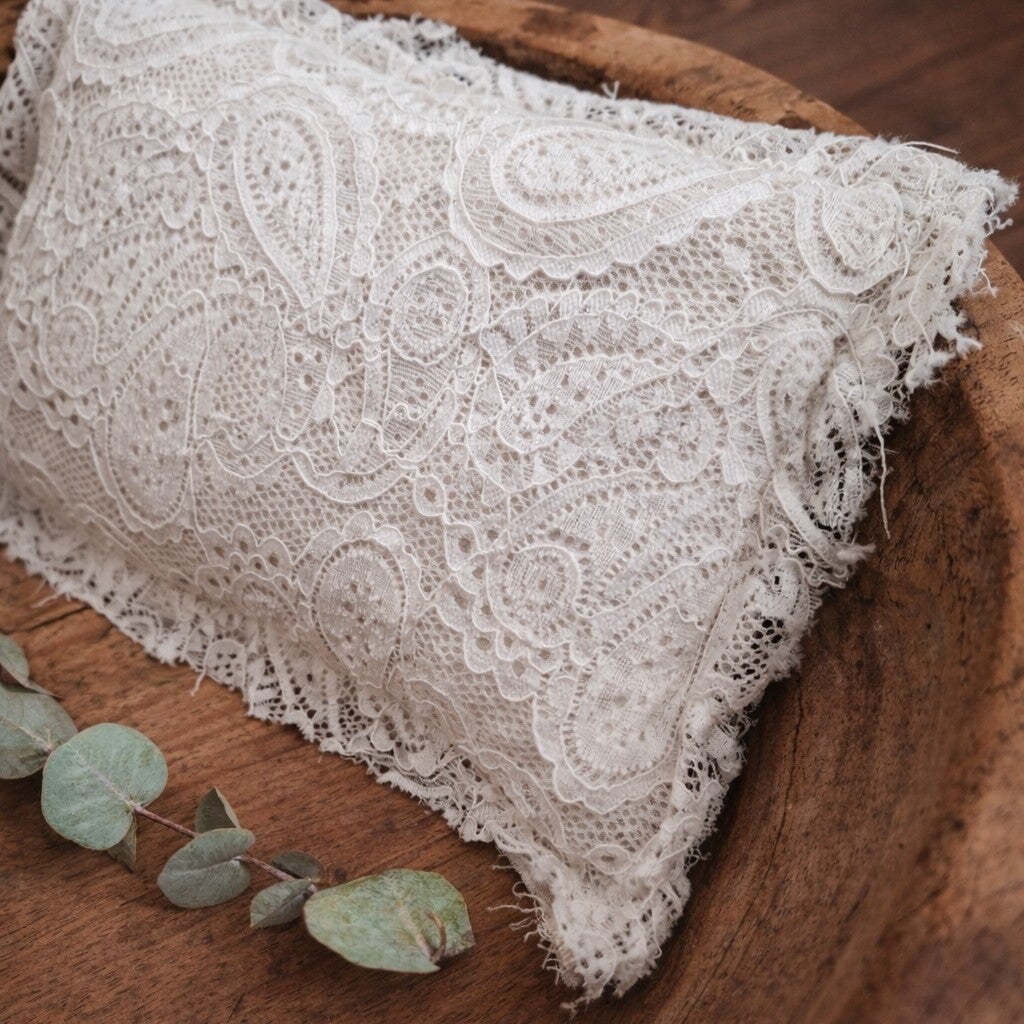 Boho Lace Pillow – Cream