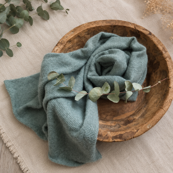 Mint Knit Wrap | Newborn Photography Wrap | Soft & Stretchy