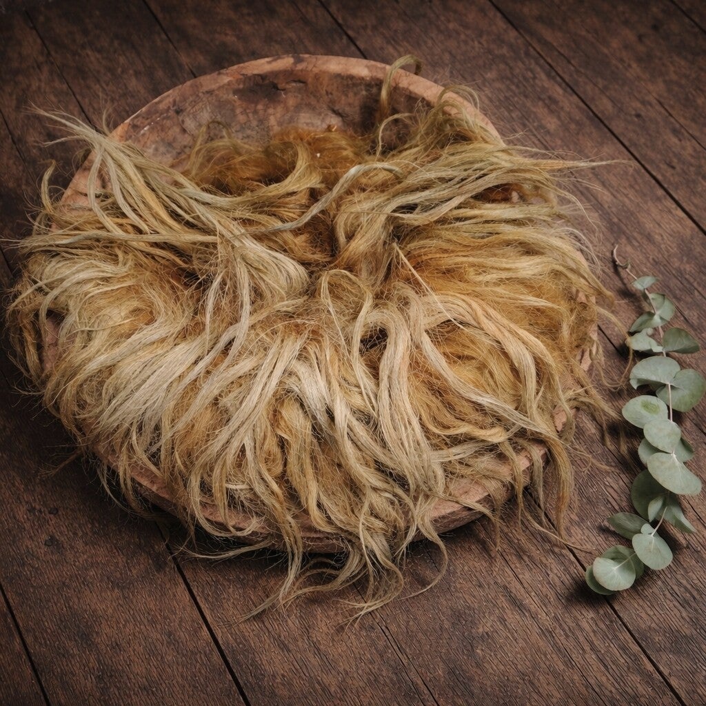 Hand-Dyed Shaggy Fur – Perfect Basket Filler for Newborn Photography