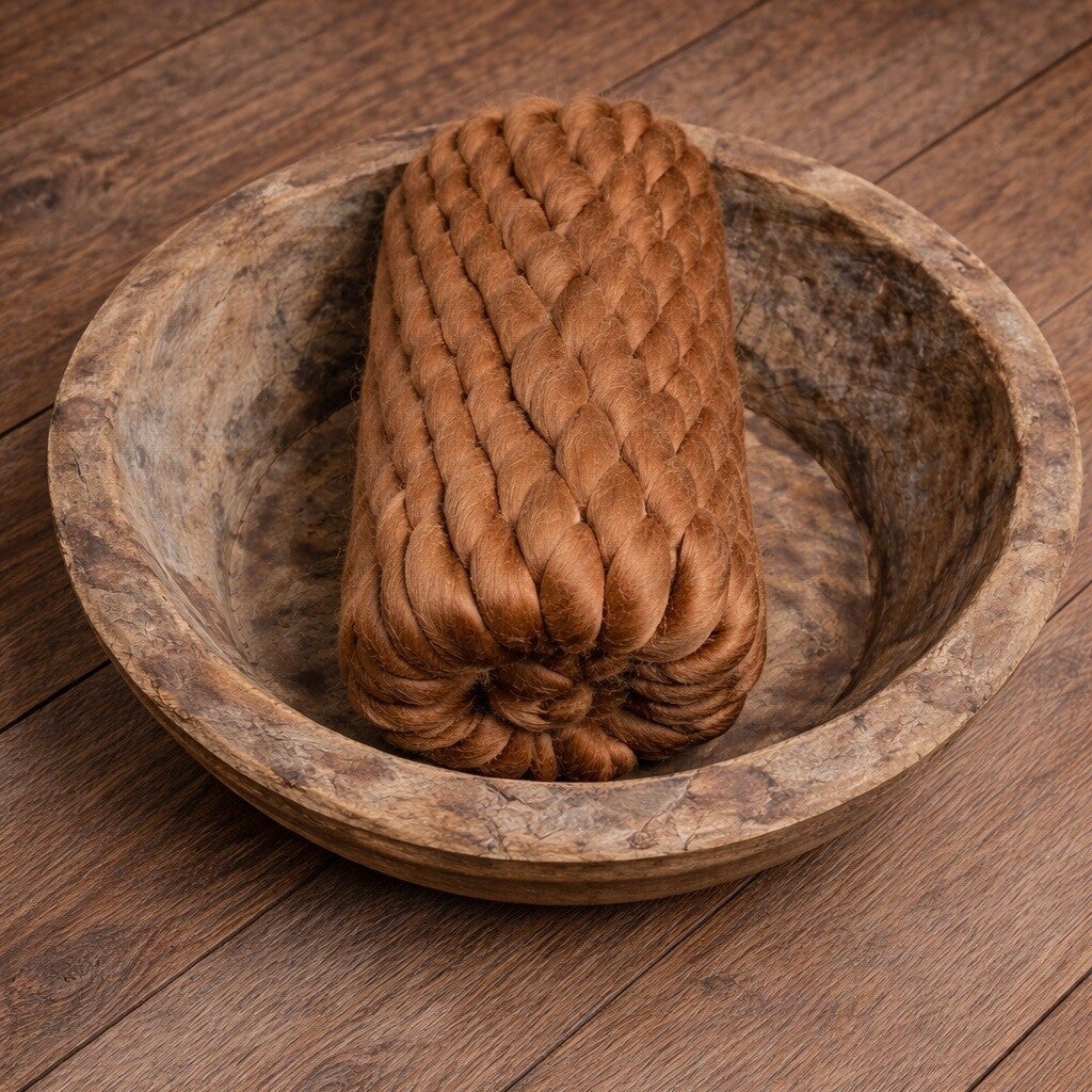 Handwoven Newborn Blanket Light Brown – Photography Prop