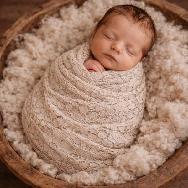 Natural Lace Wrap – Newborn Photography Prop