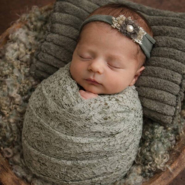 Mint Lace Wrap Set – Newborn Photography Prop