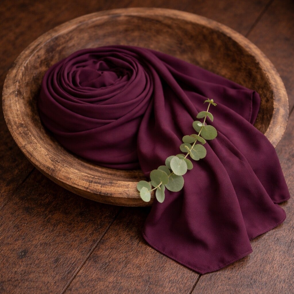Newborn Wrap Dark Bordeaux | Stretch Baby Wrap | Newborn Photography Prop