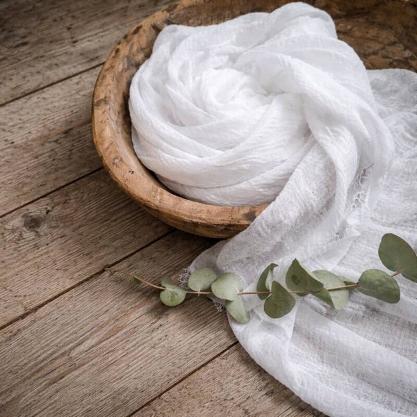 Soft Viscose Fabric White – Newborn Photography Layer