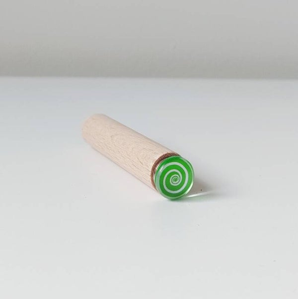 KartenClip grün Spiraldesign