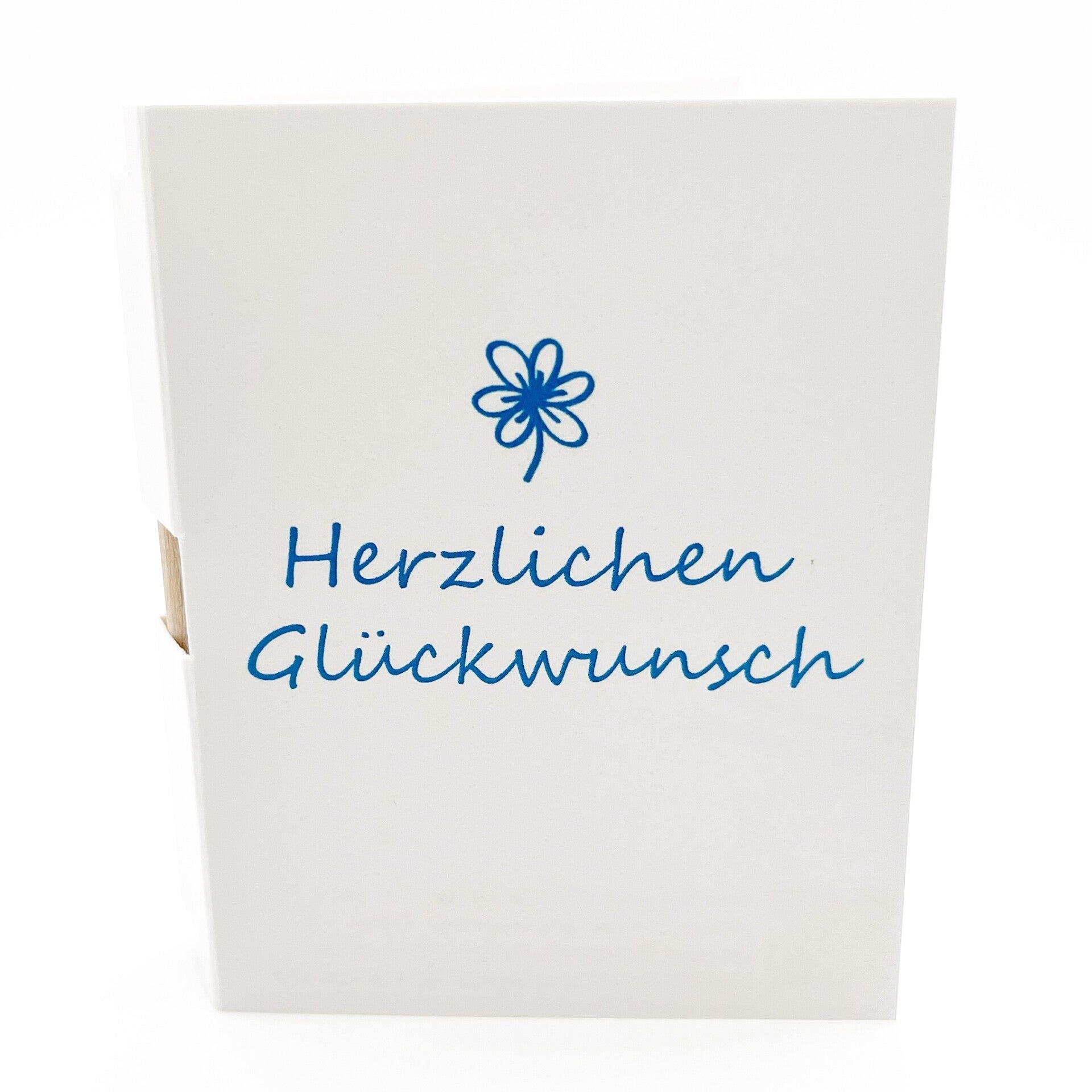 Geschenkverpackung für einen KartenClip Herzlichen Glückwunsch
