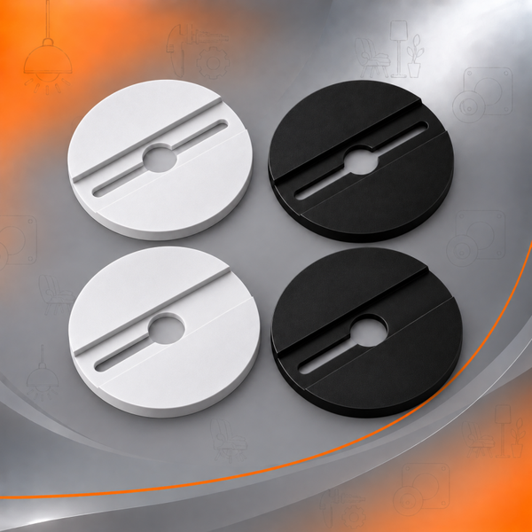 Spanningsrail afdekplaat rond middenstuk of eind – wit/zwart
