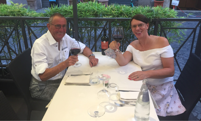 Wilma de Krom in Italie