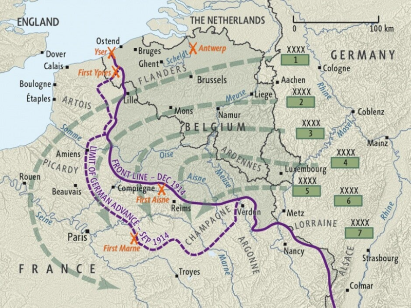 Wilma de Krom aan de Somme