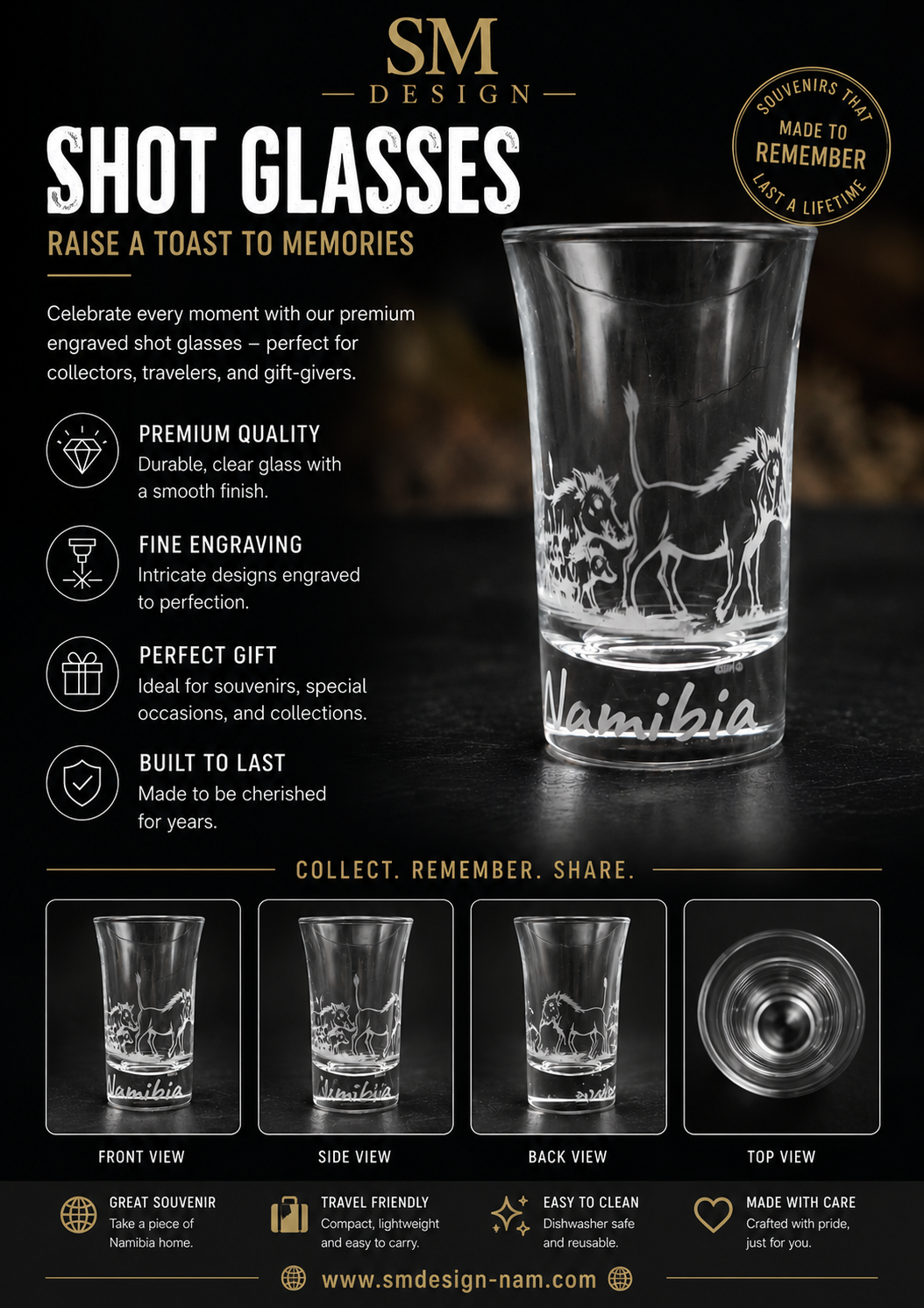 Custom-Designed Shot Glass – Sold Individually