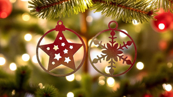 wooden christmas hanger