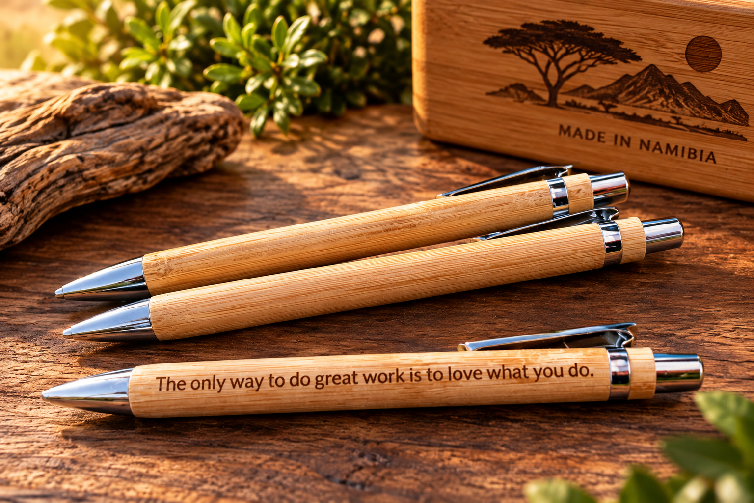 engraved bamboo Ballpoint pen