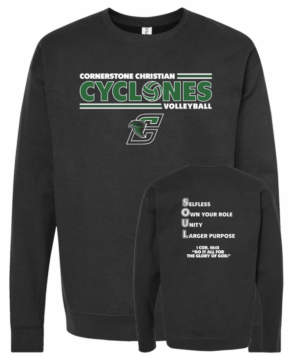 Unisex Fleece Crewneck Sweatshirt - Volleyball