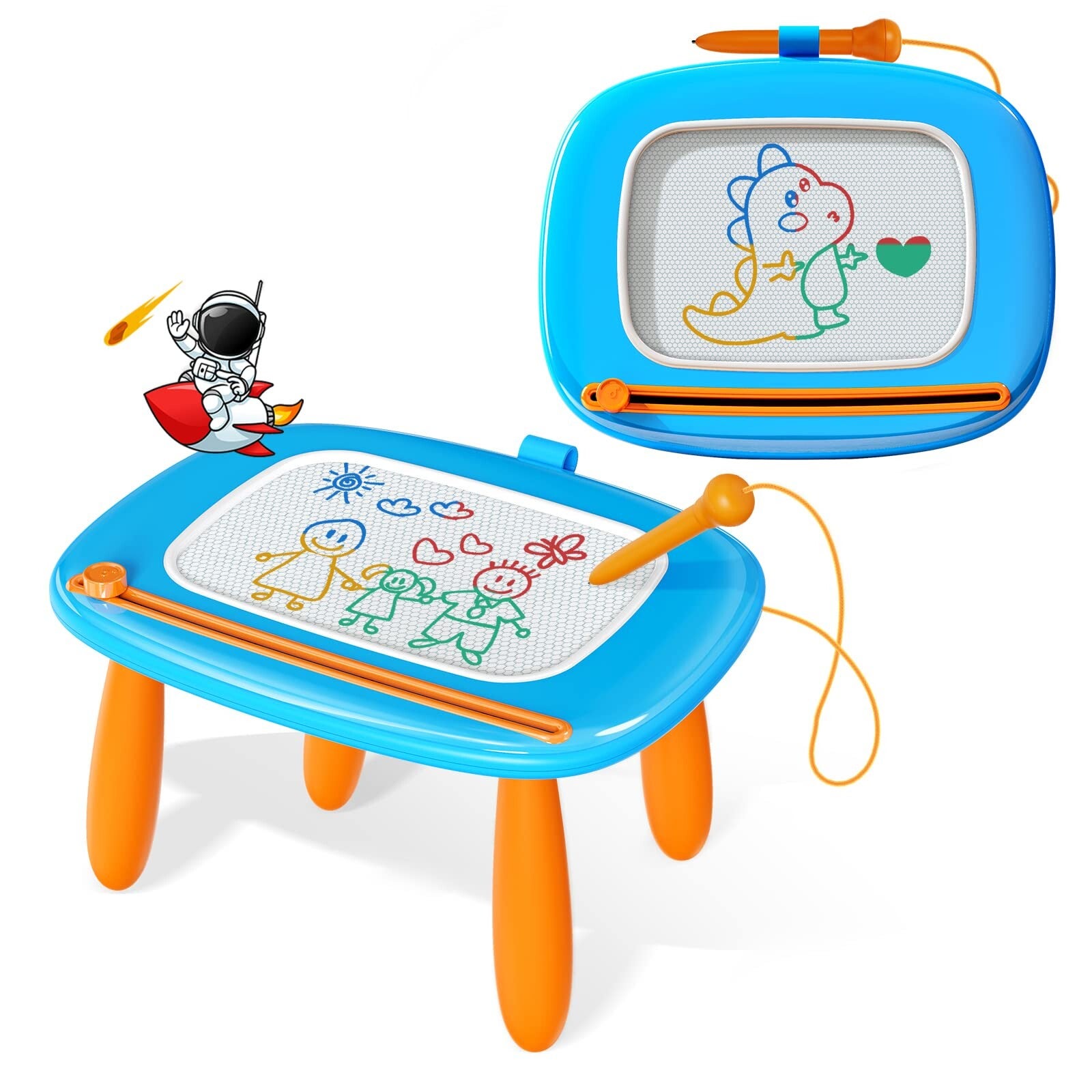 kikidex Magnetic Drawing Board, Toddler Girl Toys for 1-2 Year Old, Doodle Board Pad