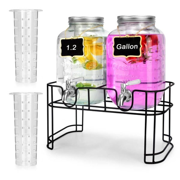 Party Twin Beverage Dispenser Set with Stand