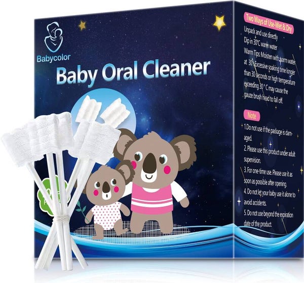 [100-Pack] Baby Toothbrush, Newborn Baby Tongue Cleaner Toothbrush