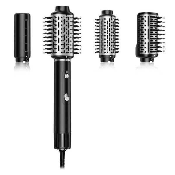 SKIMI Blow Dry Brush and Hair Dryer Brush, 110000RPM High-Speed Hot Air Styler, for Fast Drying Curling Volumizing Straightening & Styling, Black & Silver