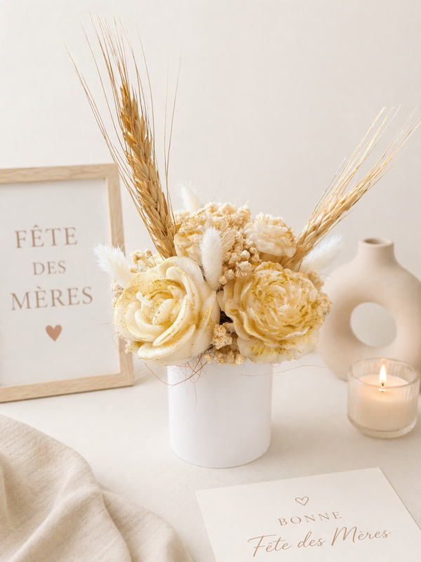 Bouquet éternel- orchidée blanche