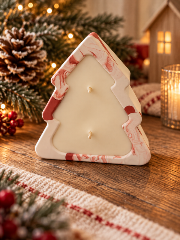 🎄 Bougie Sapin – Parfum Gaufre