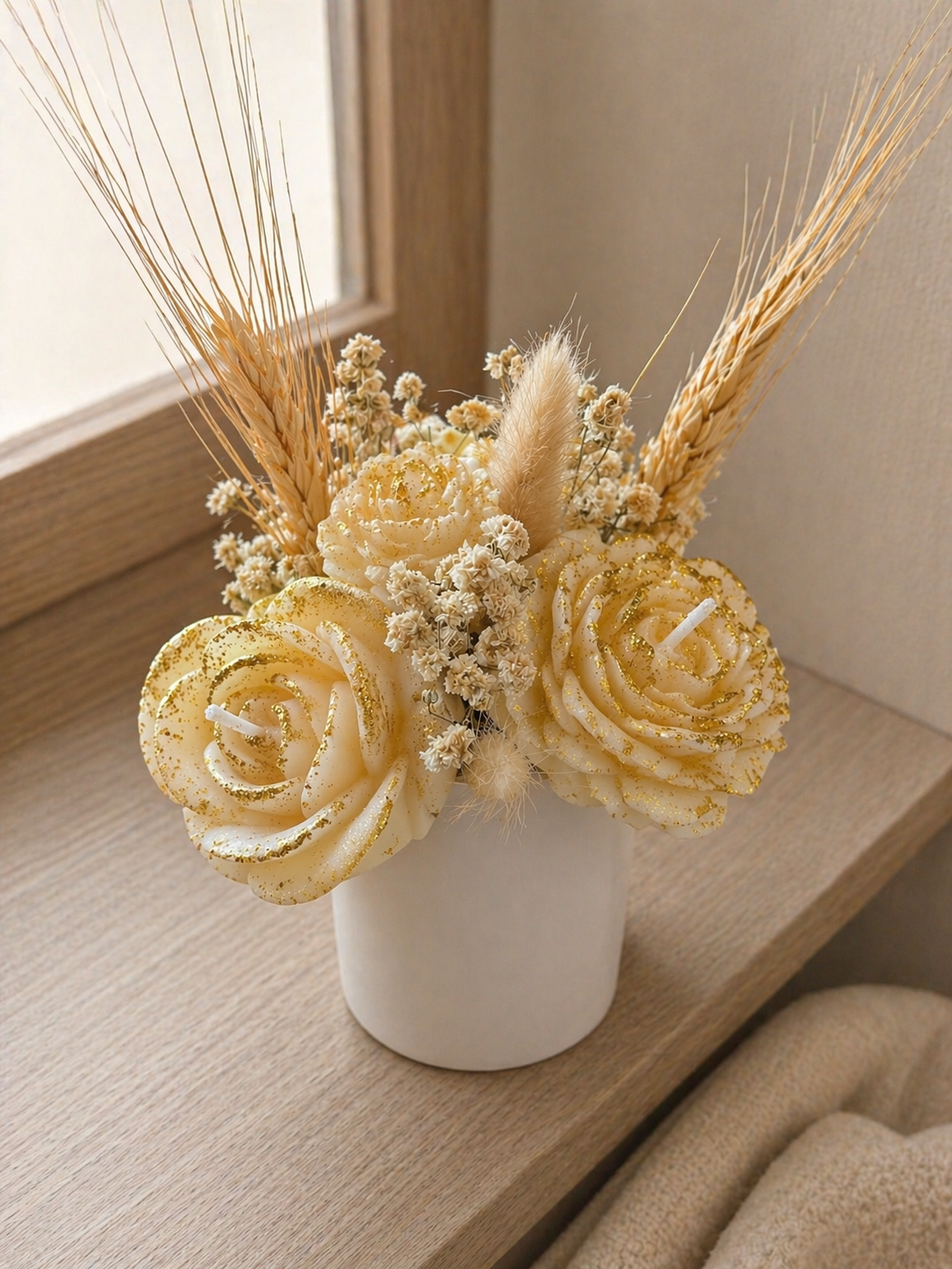 Bouquet éternel- Champagne blanc or