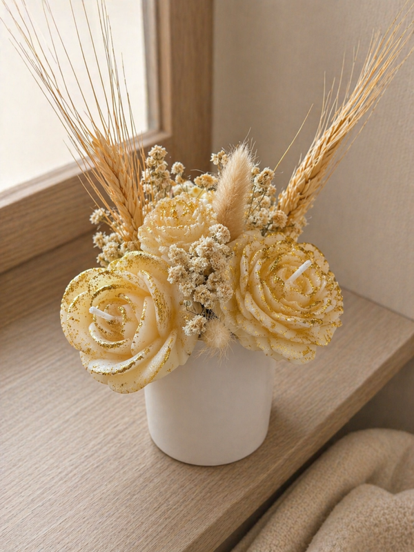 Bouquet éternel- Champagne blanc or