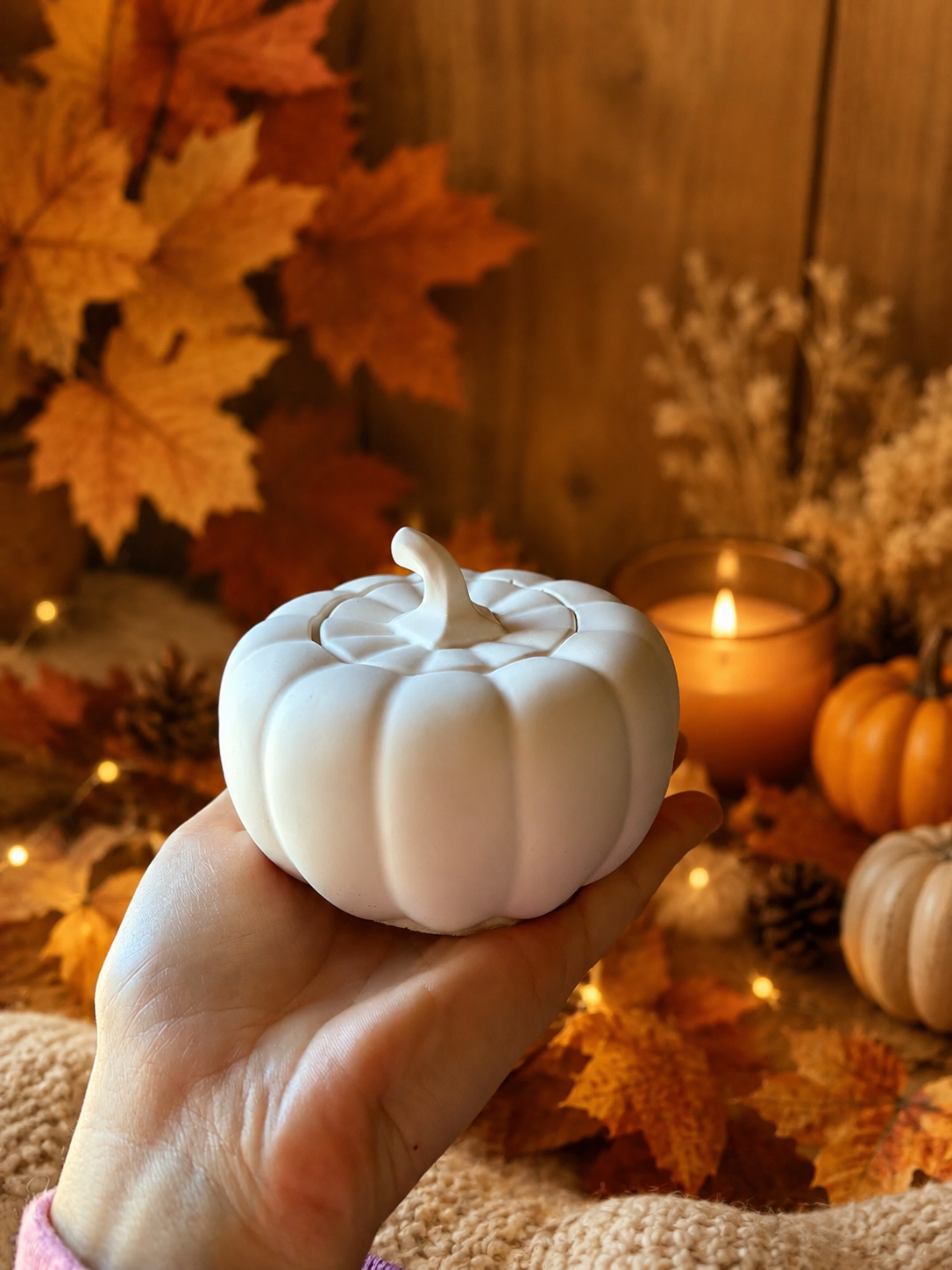 Bougie citrouille - Collection automne