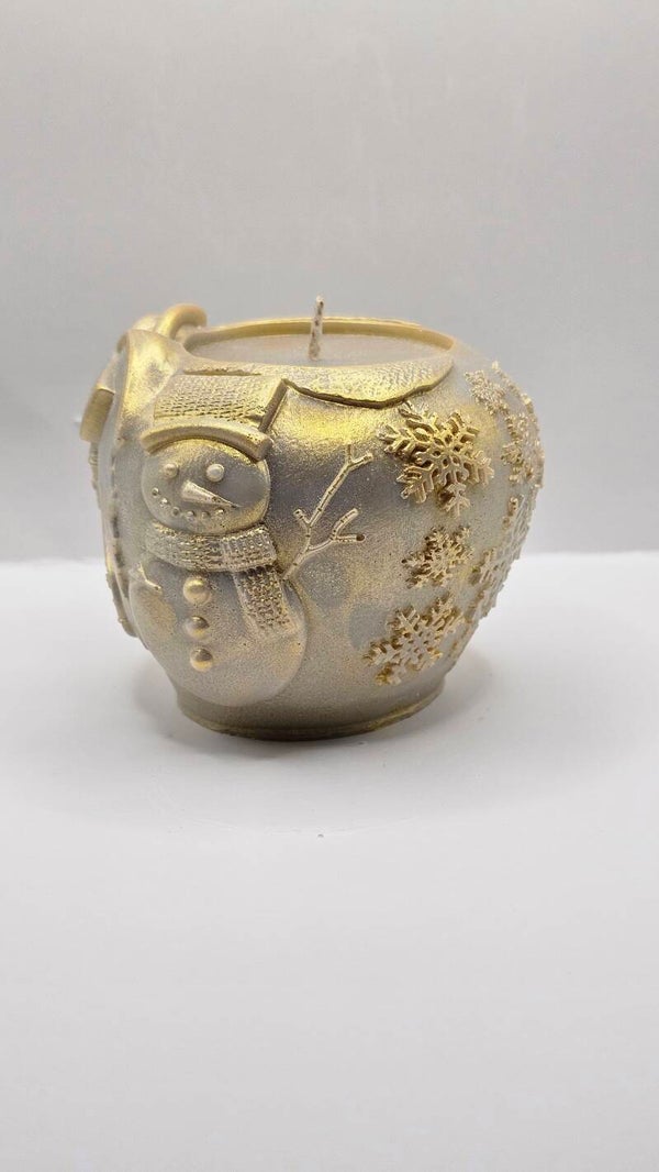 VELA DE SOJA Y COCO CON MOTIVOS NAVIDEÑOS