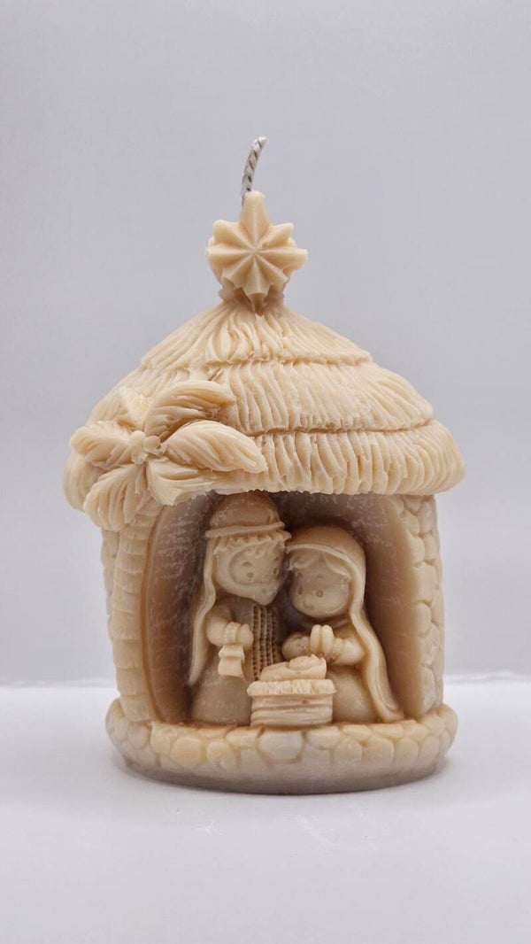 VELA DE SOJA EN FORMA DE NACIMIENTO SAGRADA FAMILIA
