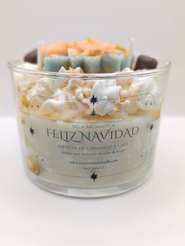 VELA AROMÁTICA DE CARAMELO Y CAFÉ