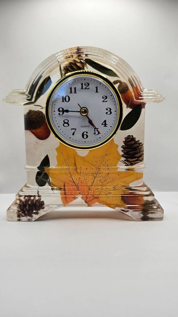RELOJ DE OTOÑO DE RESINA