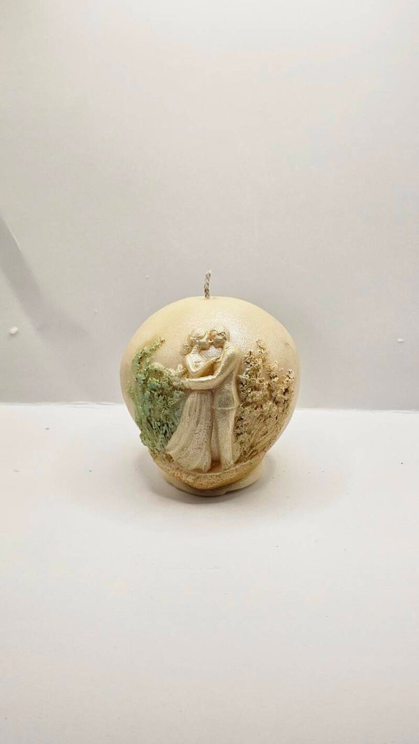 VELA DE CERA DE SOJA DE PAREJA DE ENAMORADOS