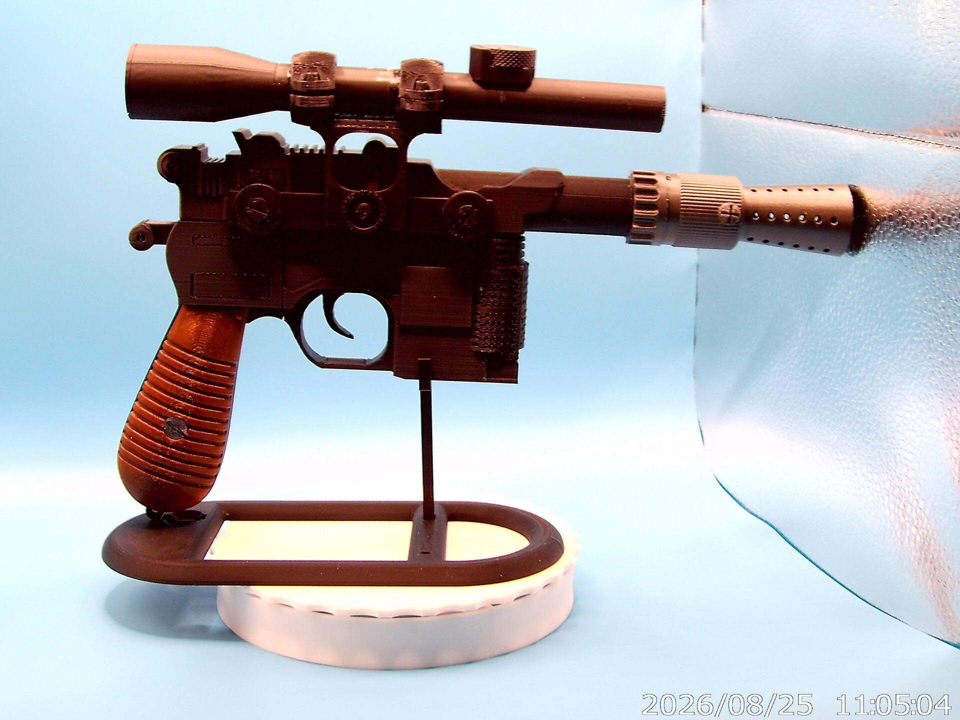 3d Han solo blaster on stand