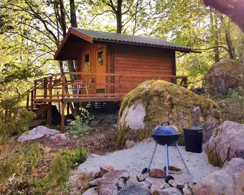 Houten vakantiehuisje in Zweden