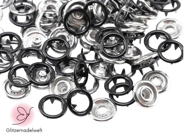 Druckknöpfe schwarz