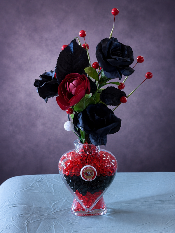 Sports 49ers Heart Bouquet