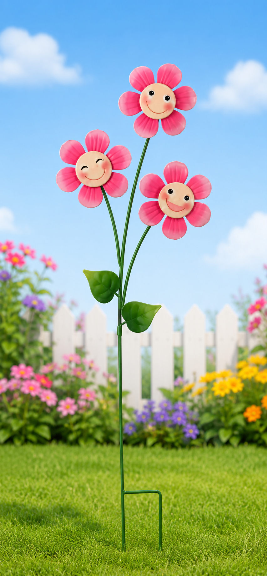 Misc 36” Garden Stake Smiling 😁🌷