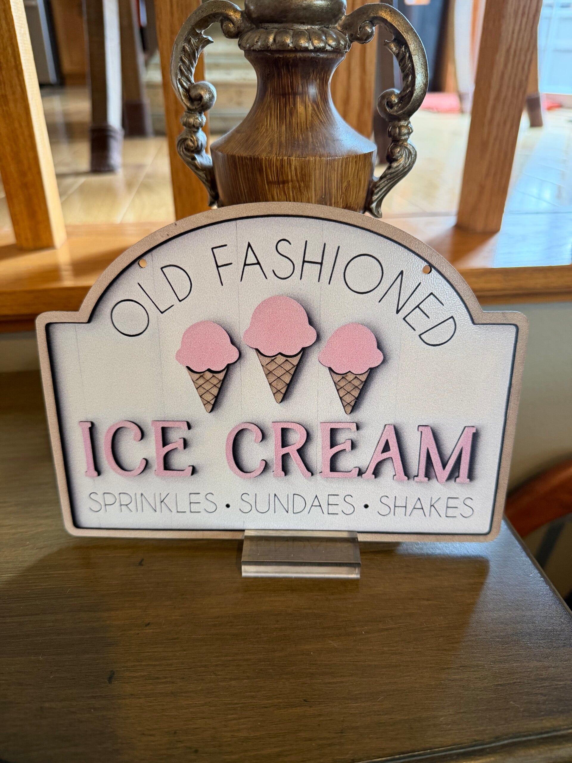 2D Wood  Old Fashion Ice Cream 🍦