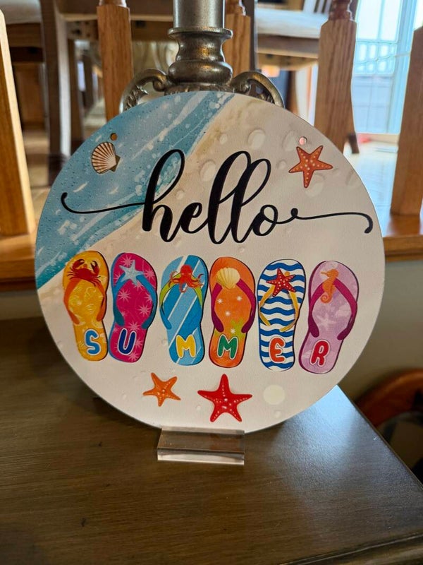 2D Wood  Hello Summer (Flip Flop) 😎🩴