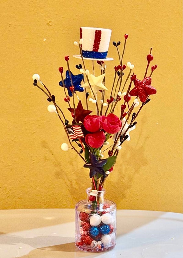 Fourth of July - Uncle Sam’s Sparkler Bouquet 🇺🇸