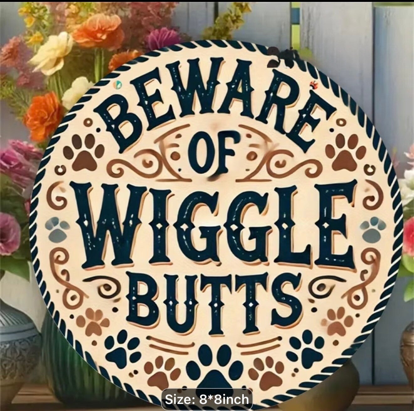2D Wood Beware of Wiggle Butts