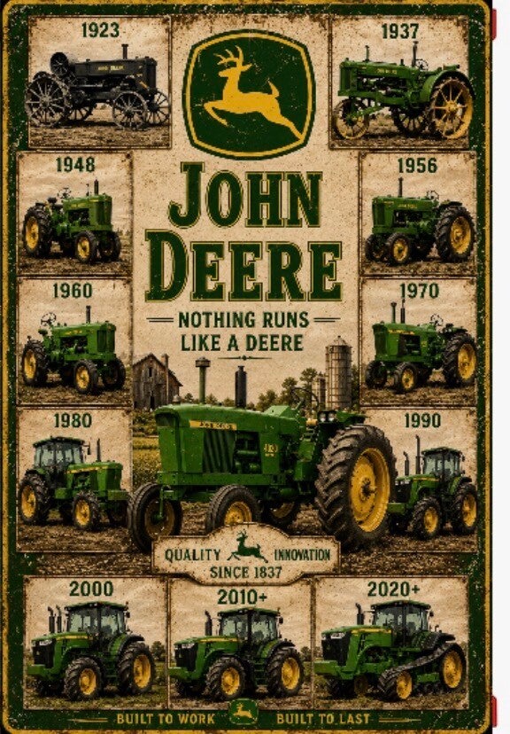 2D Tractor Large Signs (variety)  8x12in size
