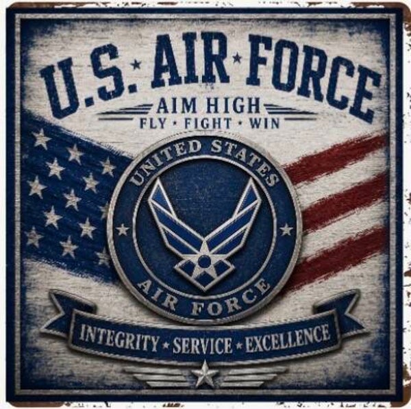 2D US Armed Forces, Police, Fire, Vets Signs (variety)