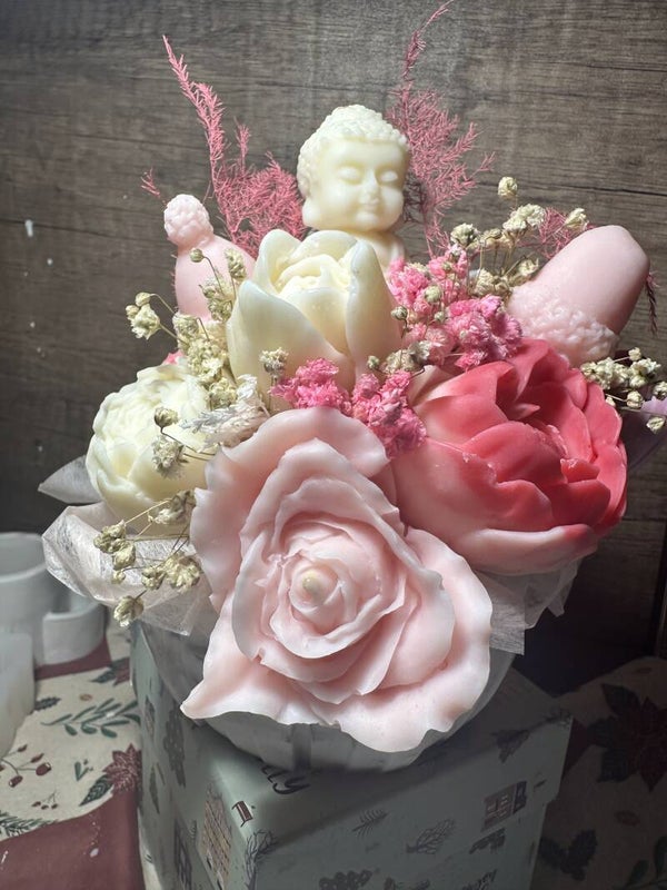 Wachsgeflüster in Rosa