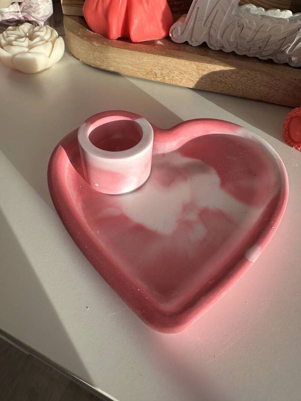 Kerzenhalter „Herz“ – handgefertigt aus Raysin