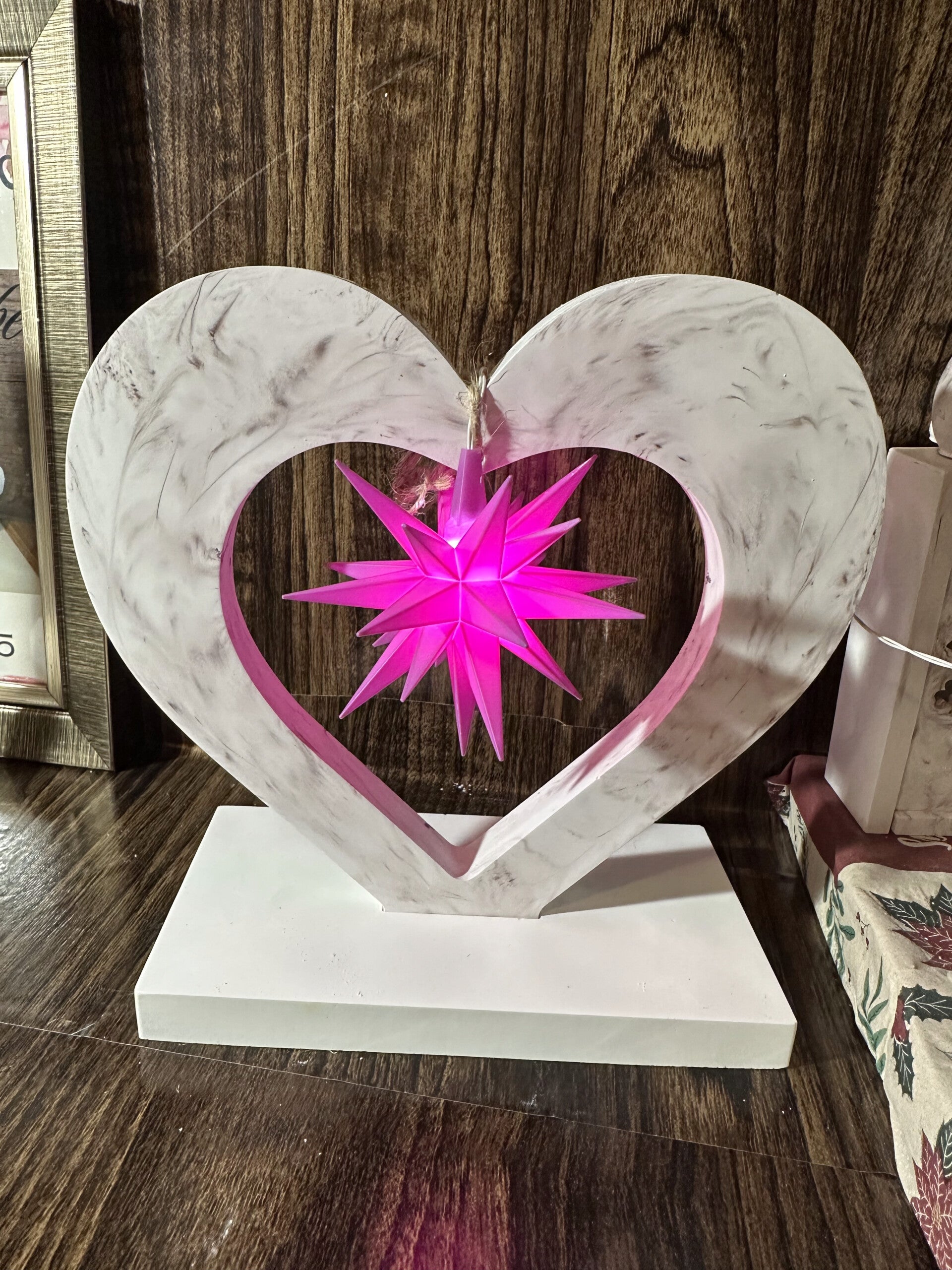 Handgefertigte "Herz" aus Raysin - stilvolle im modernen Design OHNE Stern!!!