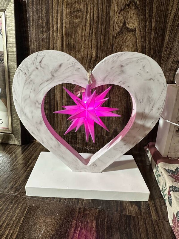 Handgefertigte "Herz" aus Raysin - stilvolle im modernen Design OHNE Stern!!!