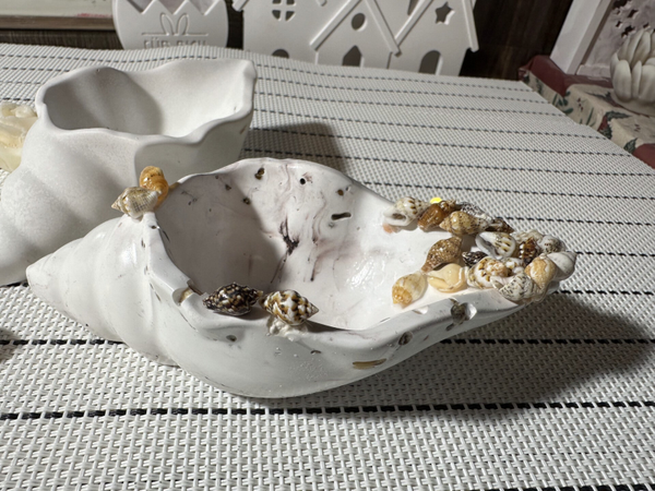 Schale „Muschel“ – handgegossen aus Raysin, in Muschelform