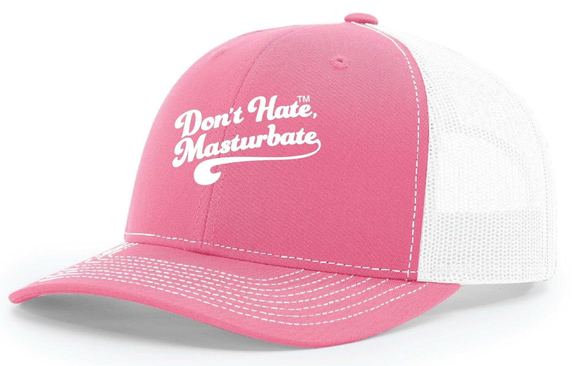 Don't hate Masturbate Trucker Pink