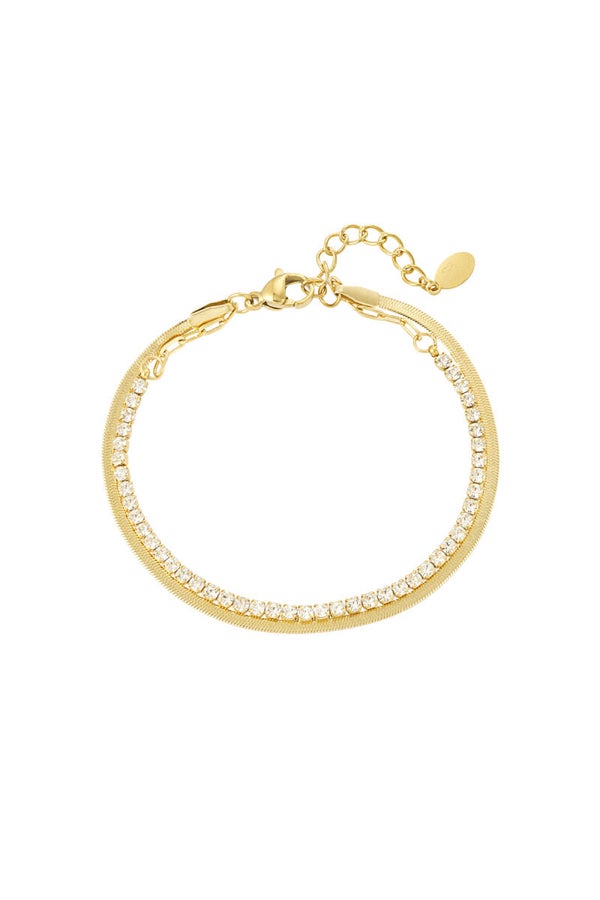 Dubbele Armband met steentjes