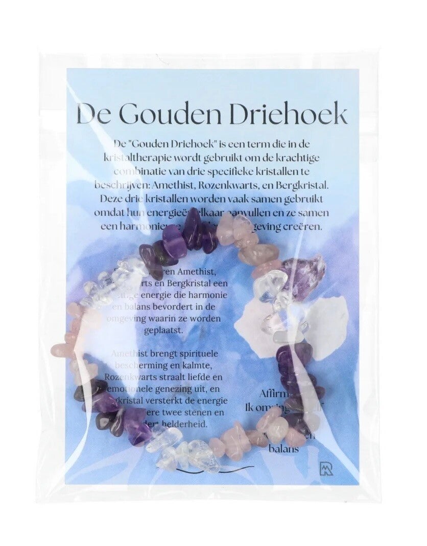 Gouden driehoek split armband